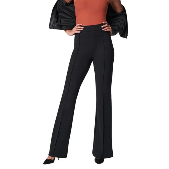 Spanx Black The Perfect Fit Ponte High Rise Flare Pull On Pant Size XL Petite - Picture 1 of 13